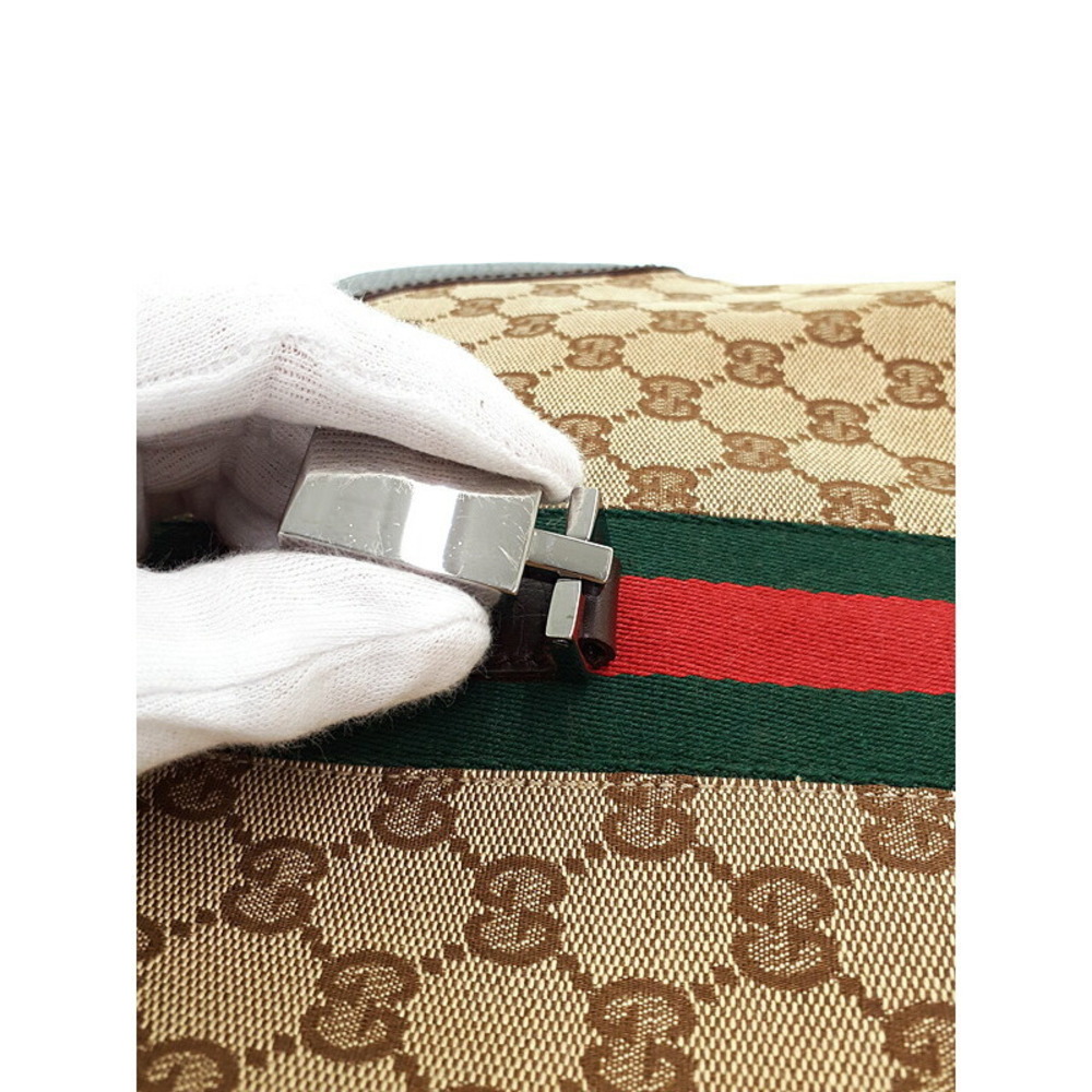 Gucci Web Shoulder Jackie Brown Bag Leather Stripe - Picture 8 of 9